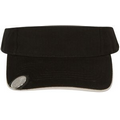 Brushed Heavy Cotton Visor w/ Magnetic Ball Marker On Peak